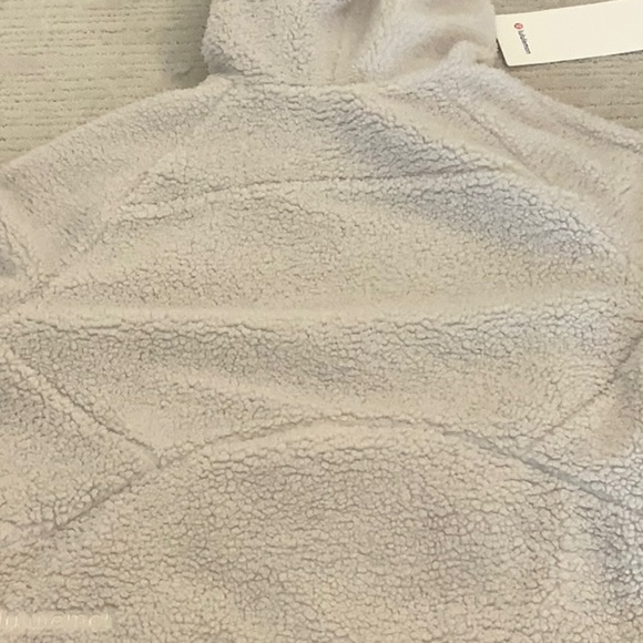 Lululemon Scuba Oversized Half-Zip Fleece Hoodie (Cream) - Picture 9 of 11